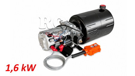 MINI JEDNOSTKA ZASILAJĄCA HYDRAULICZNIE 12V DC - 1.6kW = 2.1cc - 8 litrów - jednostka jednofazowa (metal)