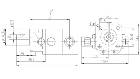 POMPA HYDRAULICZNA HI-LO 16GPM 12.9 CCM + 4.1 CCM PRAWY