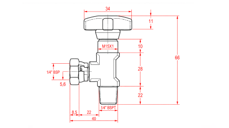 ZAWÓR HYDRAULICZNY DO MANOMETRU 90°