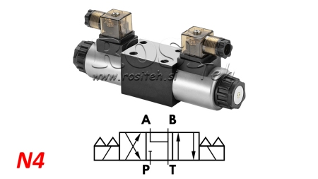 ZAWÓR ELEKTROMAGNETYCZNY HYDRAULICZNY KV-4/3 CETOP 3 12/24/230V N6