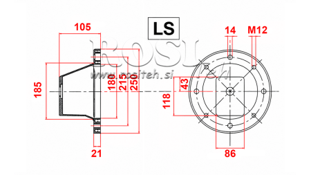 HIDRAVLIČNA PRIROBNICA - ZVON LS250 (EM2,2-4kW/GR1)