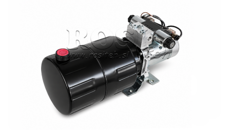 MINI HYDRAULICZNA JEDNOSTKA ZASILAJĄCA 12V DC - 1.6kW = 2.1cc - 8 lit - jednostka dwukierunkowa (metal)