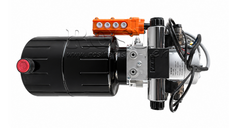 MINI HYDRAULICZNA JEDNOSTKA ZASILAJĄCA 12V DC - 1.6kW = 2.1cc - 8 lit - 2x jednostka dwukierunkowa (metal)
