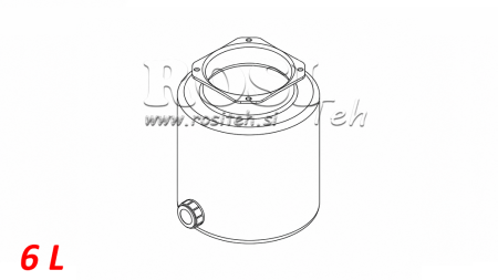 REZERVOAR KOVINSKI ROLL PP 6 LITER HORZONTAL-VERTICAL