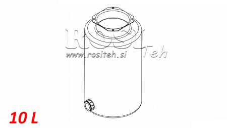 REZERVOAR KOVINSKI ROLL PP 10 LITER HORZONTAL-VERTICAL