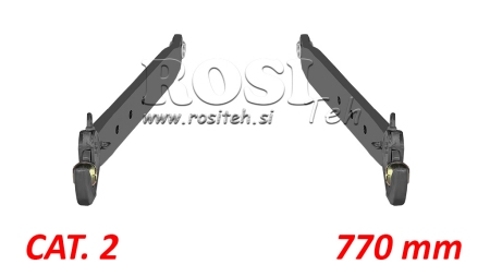 DOLNE RAMIONA TRZYPUNKTOWEGO UKŁADU ZAWIESZENIA CAT. 2 - 70x20 mm - 770 mm (75 HP)