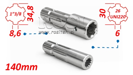 P.T.O. ADAPTÉR 1''3/8 -26 uni 220