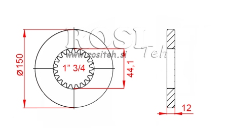 ADAPTER KARDANA Z KOŁNIERZEM I SWORZNIEM 1-3/4 (80 mm) (20 WPUSTÓW)