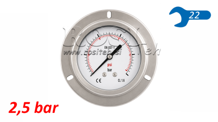 MANOMETER DN100 TYŁ 0 - 2.5 BAR - 1/2