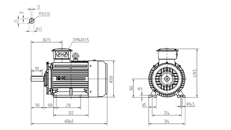 11KW-SILNIK ELEKTRYCZNY Y3 160M1-2_2930RPM 3FAZOWY NOGI-B3
