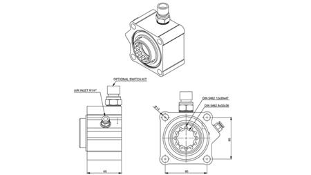 Dimensioner HYDRAULISK PUMPE DREV - ZF ALUMINIUM MED SWITCH