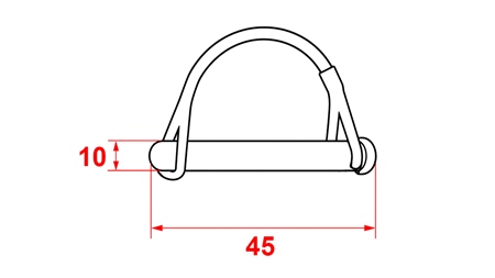 ZAWLECZKA Z ZABEZPIECZENIEM Φ 10/45 MM (5SZT)