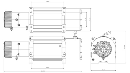 24 V WYCIĄGARKA ELEKTRYCZNA RS-20000 - 9100 KG - LINA STALOWA - ECO