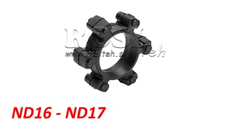 SPRZĘGŁO GWIAZDOWE DO WKŁADKI GUMOWEJ ND16-ND17 (74mm)