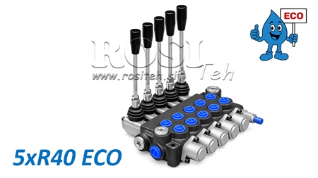 HYDRAULICZNY ZAWÓR RĘCZNY – ROZDZIELACZ 5-SEKCYJNY 5xR40 ECO