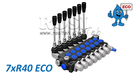 HYDRAULICZNY ZAWÓR RĘCZNY – ROZDZIELACZ 7-SEKCYJNY 7xR40 ECO