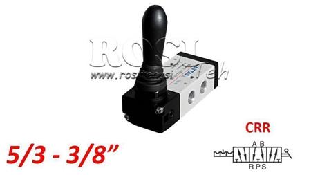 PNEUMATYCZNY ZAWÓR RĘCZNY 5/3 3/8 PRT-1053-CRR Z POWROTEM RĘCZNYM