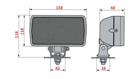 REFLEKTOR ROBOCZY CIĄGNIKA COBO HALOGEN