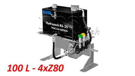 AGREGAT HYDRAULICZNY DO CIĄGNIKA - 100 L ZBIORNIK - 53 L/MIN PRZEPŁYW - 4xZ80