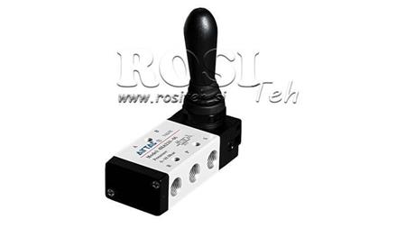 PNEUMATYCZNY ZAWÓR RĘCZNY 5/3 3/8 PRT-1053-CRR Z POWROTEM RĘCZNYM