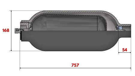 HIDRAVLIČNI AKUMULATOR 10 LIT - BSP 1 1/4