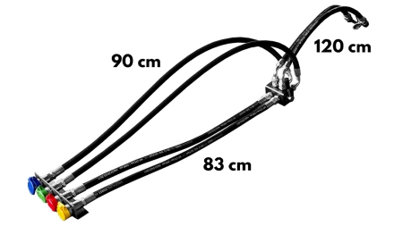 RĘCZNY ZAWÓR ROZDZIELCZY Z WĘŻAMI DO WYJŚCIA WYWROTU CIĄGNIKA DF-6/2 60LIT/MIN