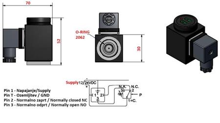 ELEKTRONISK TRYKSWITCH X55 0-200 BAR (MAX.500BAR)
