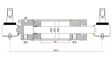 HYDRAULISK STYRINGSCYLINDER JOHN DEERE OEM-AM147174