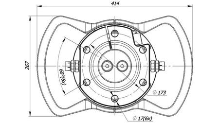 HYDRAULISK ROTATOR 10000/5000 KG MED FLANGE 2PR