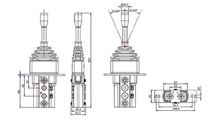 HYDRAULISK JOYSTICK UDEN LÅS