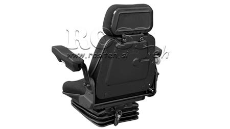 TRAKTOR SÆDE LUFTFJEDRING STOF MED ARMSTØTTE ECO