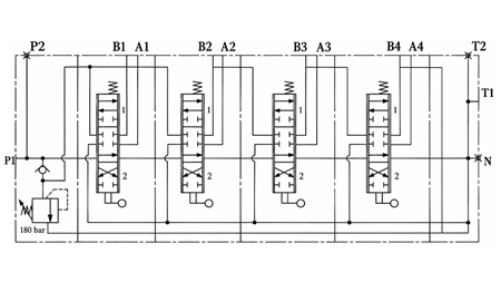 RĘCZNY ZAWÓR HYDRAULICZNY MONOBLOK 4xP120