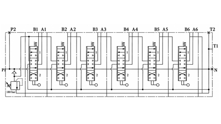 RĘCZNY ZAWÓR HYDRAULICZNY MONOBLOK 6xZ50