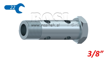 HYDRAULICZNY HOLLOW BOLT DOUBLE 3/8