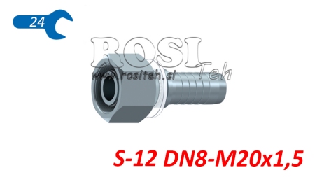 POŁĄCZENIE HYDRAULICZNE DKOS 12 S ŻEŃSKIE DN8-M20X1,5