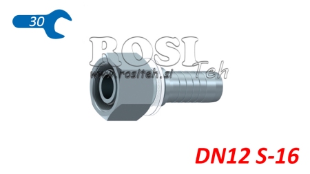 POŁĄCZENIE HYDRAULICZNE DKOS 16 S ŻEŃSKIE DN12-M24X1,5