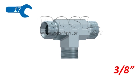 HYDRAULIC T KAWAŁEK BSP MĘSKI-MĘSKI 3/8