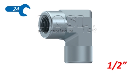 KĄT HYDRAULICZNY 90° KRÓTKI ŻEŃSKI-ŻEŃSKI 1/2