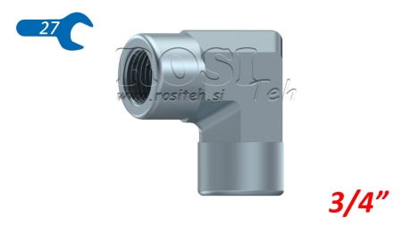 KĄT HYDRAULICZNY 90° KRÓTKI ŻEŃSKI-ŻEŃSKI 3/4