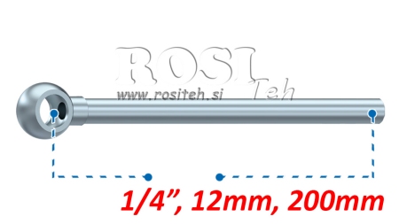 METALOWA RURA BANJO 12MM 1/4 200MM