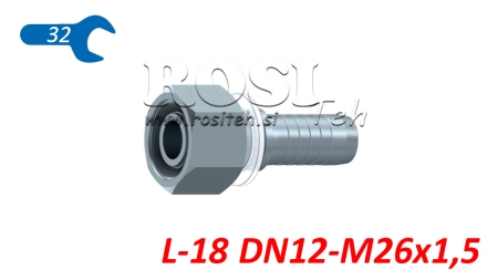 POŁĄCZENIE HYDRAULICZNE DKOL 18 L ŻEŃSKIE DN12-M26X1,5
