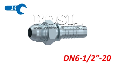 POŁĄCZENIE HYDRAULICZNE AGJ JIC74° MĘSKIE DN6-1/2”-20