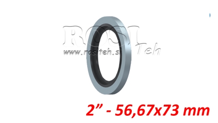 KUMITIIVISTEELLÄ VARUSTETTU PESURI 2 - 56,67x73 mm