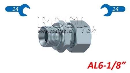 HYDRAULISK DUBBEL-AGT CYLINDER MED MØTRIK AL6-BSP1/8