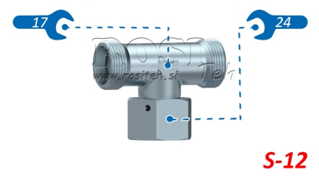 HIDRAULIKUS T-IDOM S-12 KÖZPONTI FORGÓ HOLLANDI ANYÁVAL M20X1,5