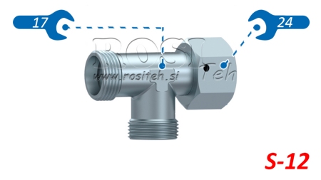 HIDRAULIKUS T-IDOM S-12 OLDALSÓ FORGÓ HOLLANDI ANYÁVAL M20X1,5