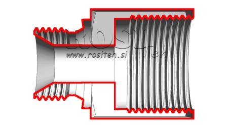 ADAPTER HYDRAULICZNY MĘSKI-KOBIECY 1/4-3/8