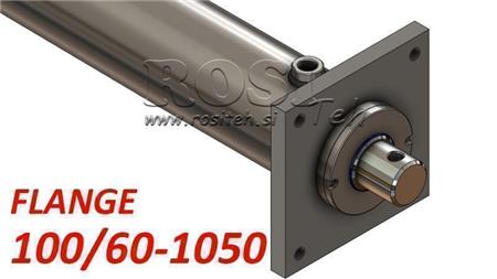 hydraulisk cylinder med monteringsplade 100/60-1050