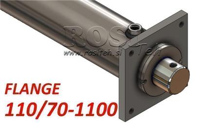 cylinder hydrauliczny z płytą montażową 110/70-1100