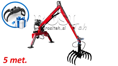 CIĄGNIKOWY ŁADOWARKA HYDRAULICZNA Z WIDŁAMI HUT 5M